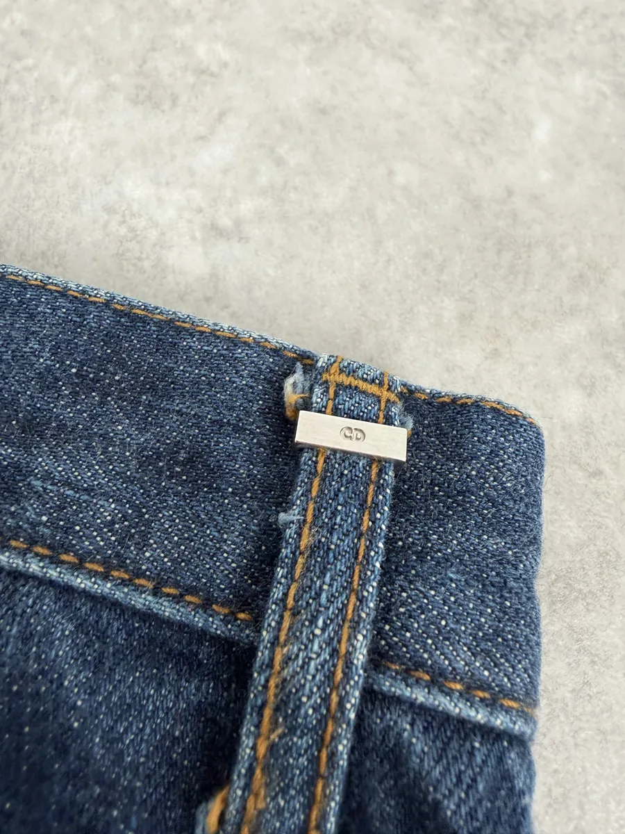 2000s Dior Blue Slim Denim Jeans by Hedi Slimane - Image 7