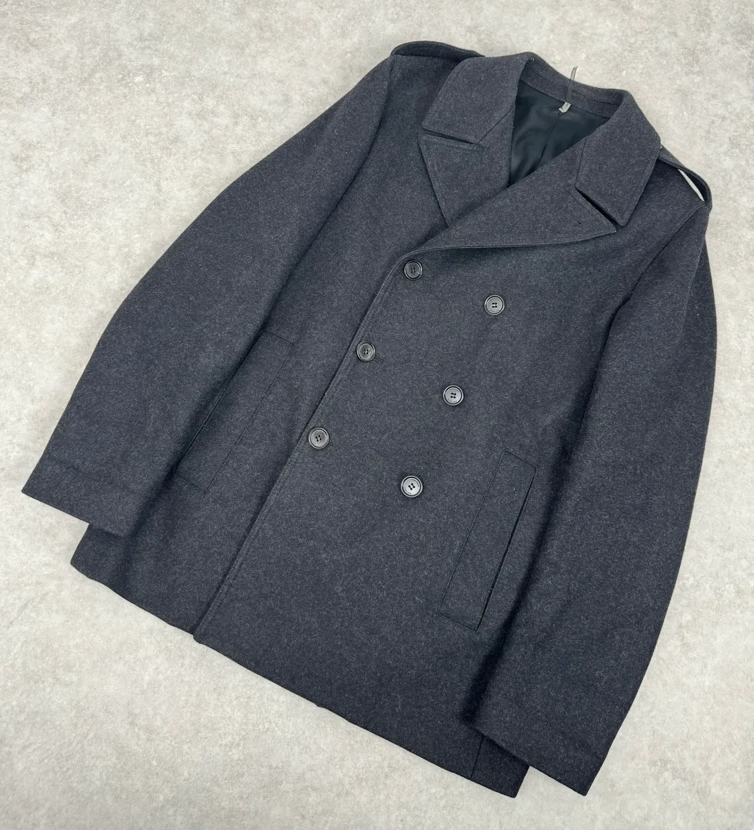 2000s Dior Grey Classy Wool Caban Jacket - Image 4