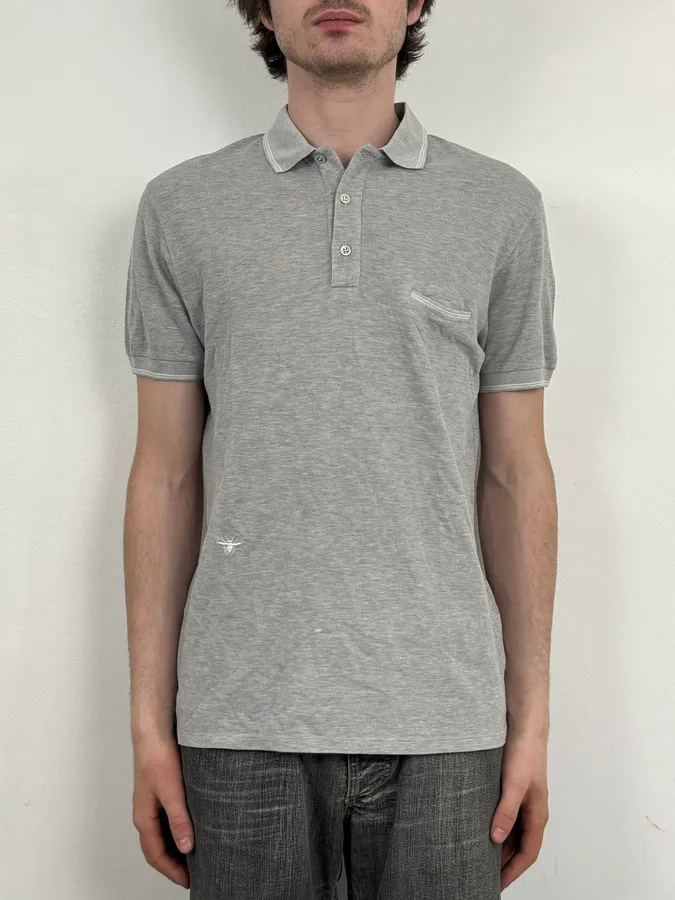 2000s Dior Grey Polo Shirt