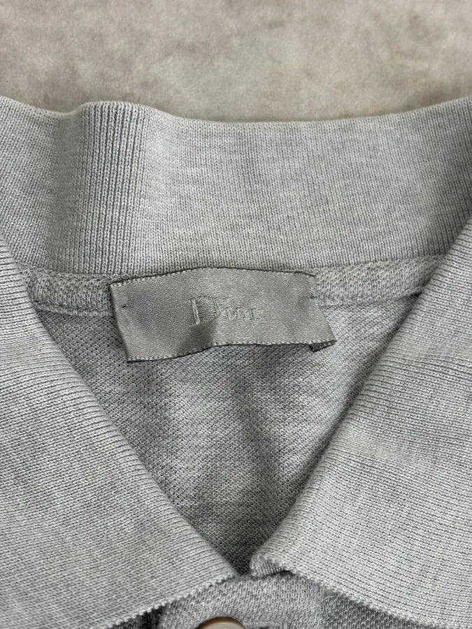 2000s Dior Grey Polo Shirt - Image 9
