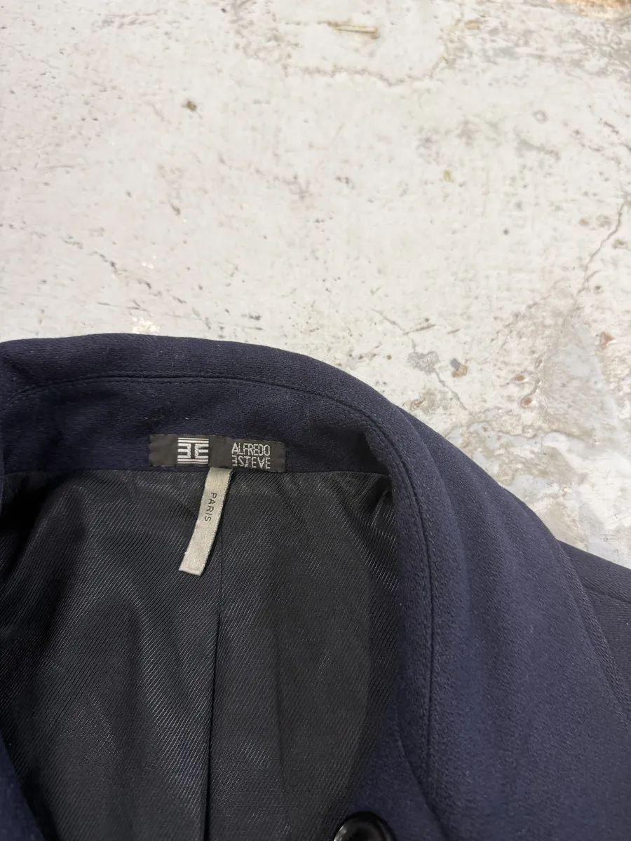 2000s Dior Navy Wool Classy Light Pea Coat - Image 13