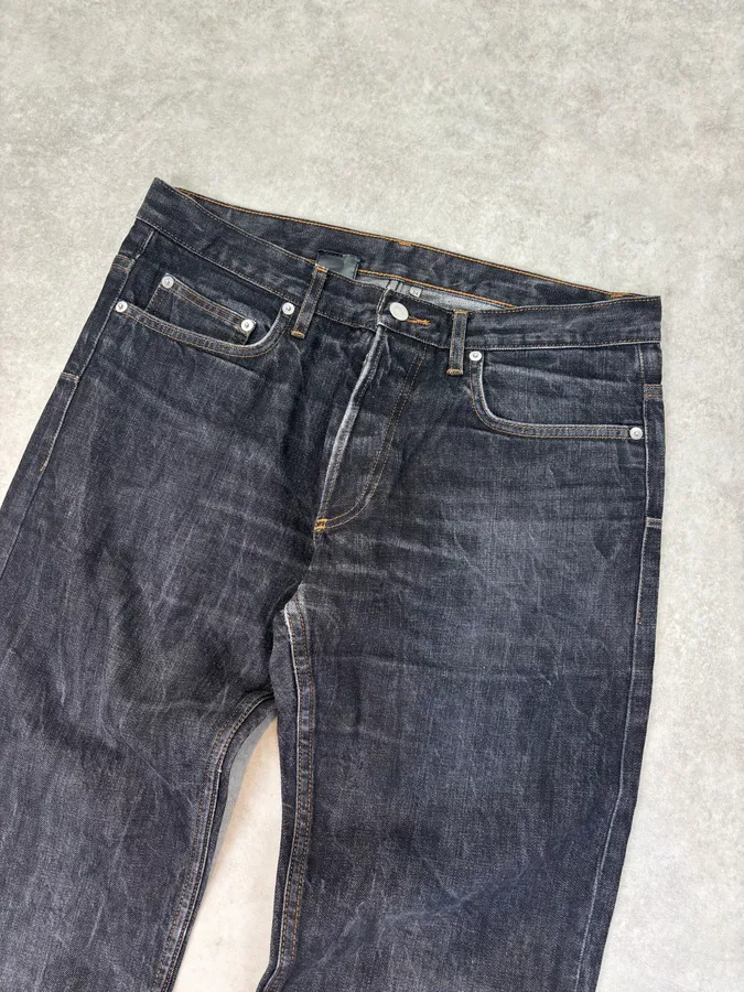 2000s Dior Raw Brut Denim Jeans - Image 5