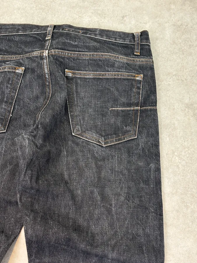 2000s Dior Raw Brut Denim Jeans - Image 9