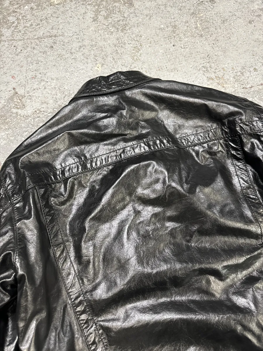 2000s Dirk Bikkembergs Black Leather Jacket - Image 6