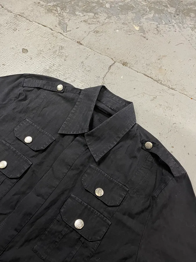 2000s Dirk Bikkembergs Black Short Sleeves Cargo Shirt - Image 4