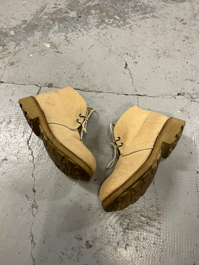 2000s Dirk Bikkembergs Canvas Beige Boots - Image 3