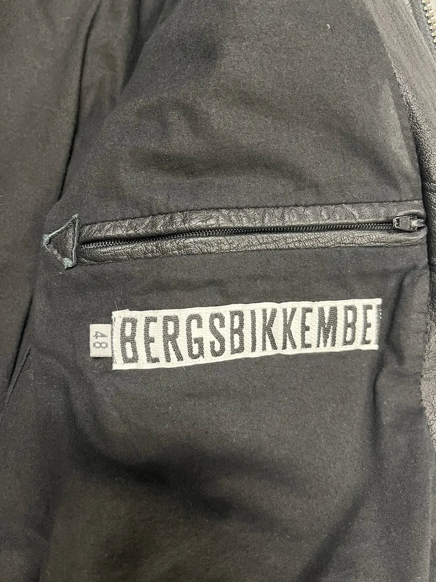 2000s Dirk Bikkembergs Hybrid Biker Leather Jacket Black & Navy - Image 11
