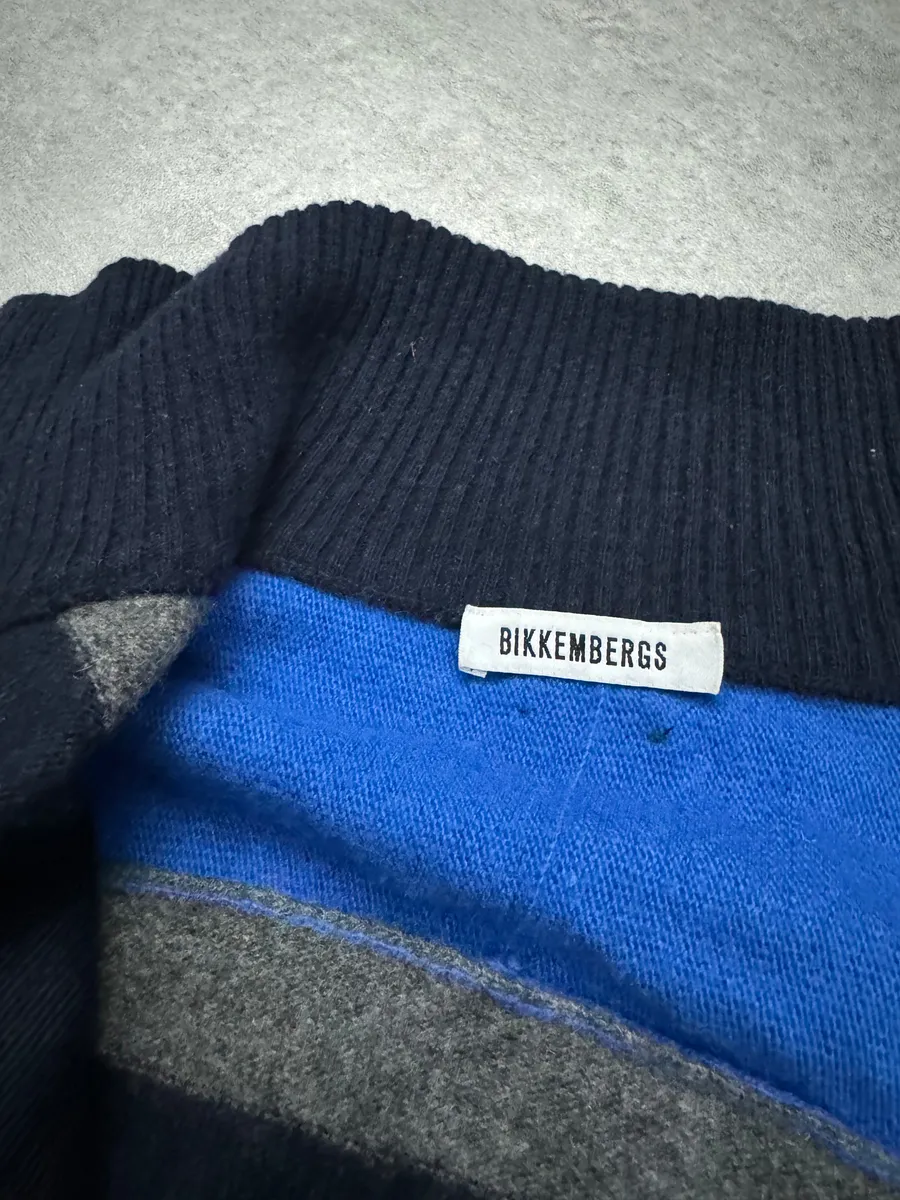 2000s Dirk Bikkembergs Structural Klein Wool Zip-up Sweater - Image 4