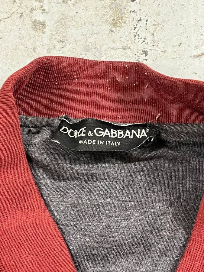 2000s Dolce & Gabana Quilted Red Bomber Jacket - Image 8
