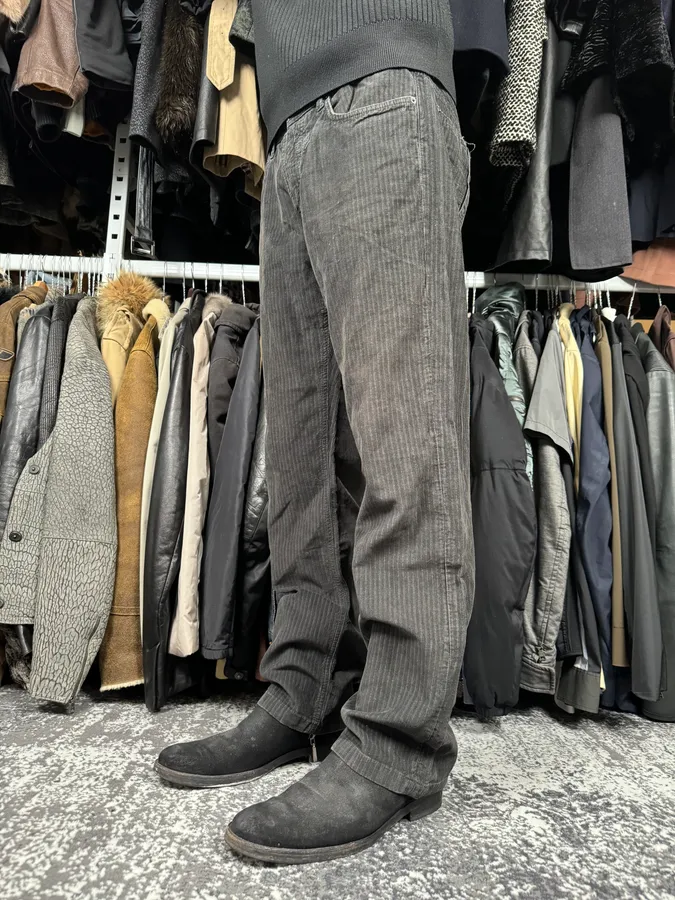 2000s Dolce & Gabanna Black Striped Relaxed Pants - Image 3