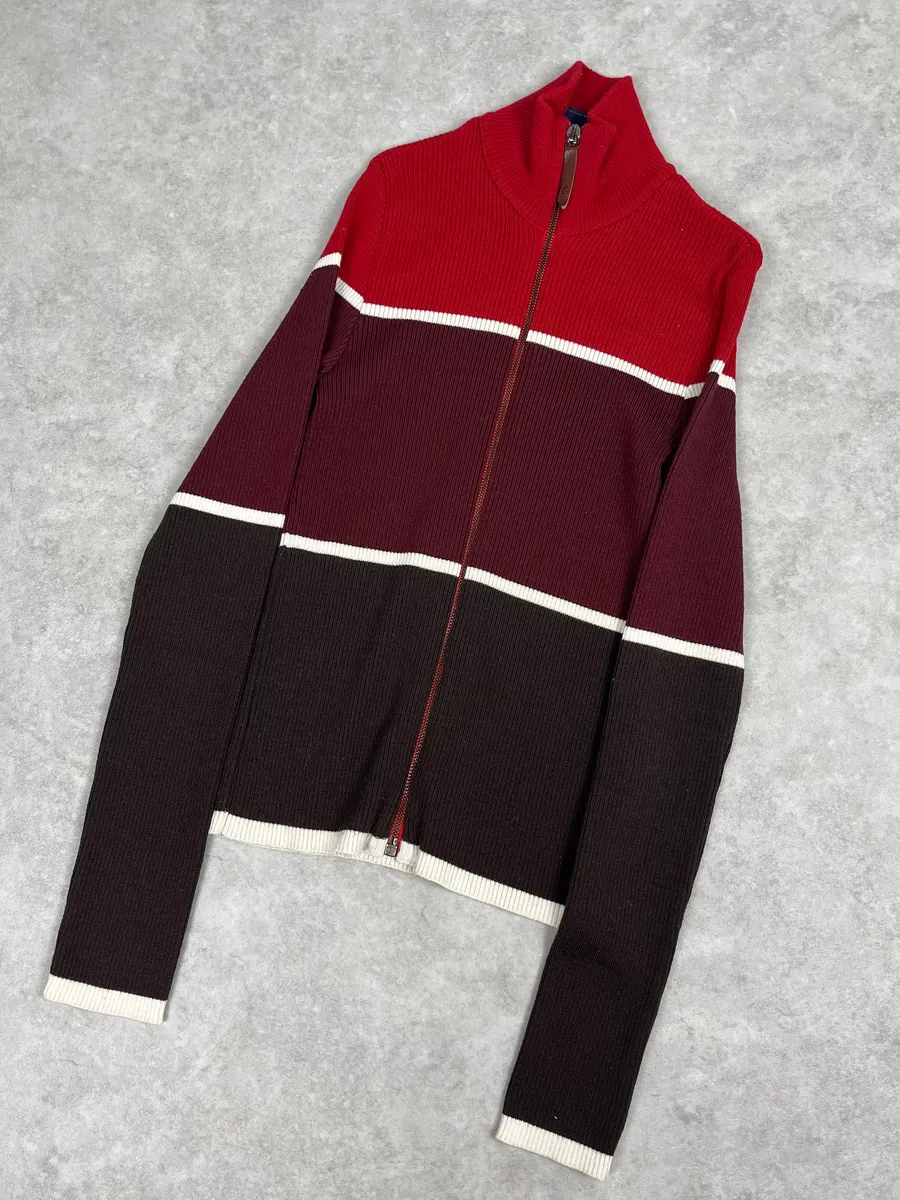 2000s Dolce & Gabbana 3 Red Zip-Up Sweater - Image 4
