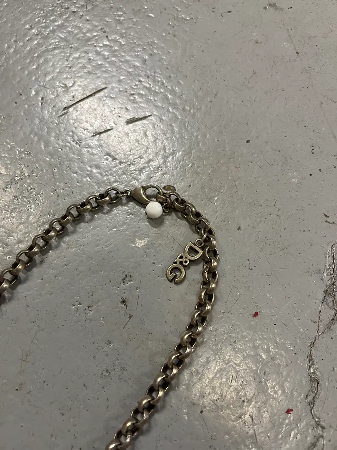 2000s Dolce & Gabbana Ancient Cross Keys & Portrait Necklace - Image 4