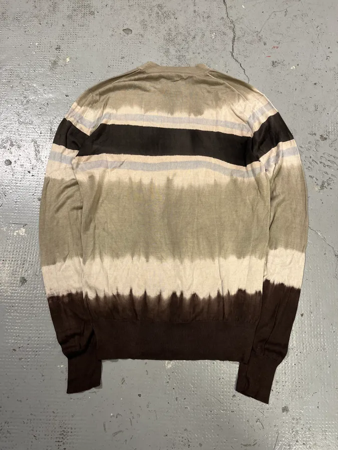 2000s Dolce & Gabbana Beige & Brown Gradient Light Sweater - Image 7