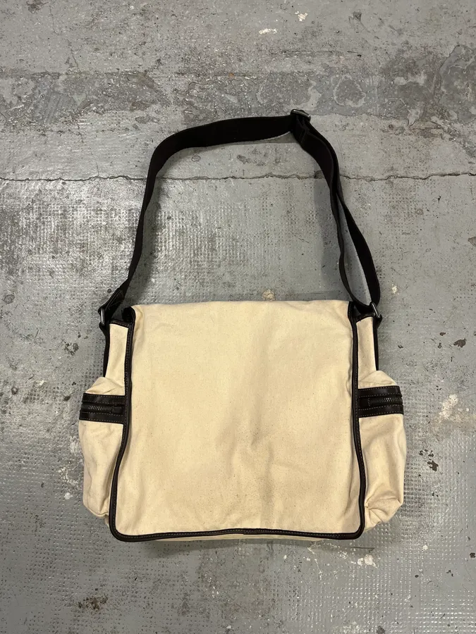 2000s Dolce & Gabbana Beige Canva Cargo Shoulder Bag - Image 8