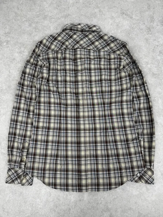 2000s Dolce & Gabbana Beige Cargo Checkered Shirt - Image 4