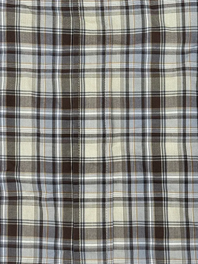 2000s Dolce & Gabbana Beige Cargo Checkered Shirt - Image 9