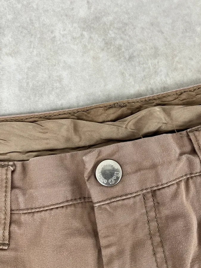 2000s Dolce & Gabbana Beige Cargo Pants - Image 10