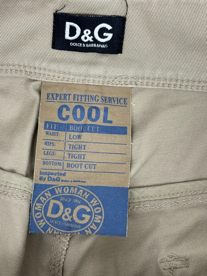 2000s Dolce & Gabbana Beige Cotton Cargo Chinos - Image 11