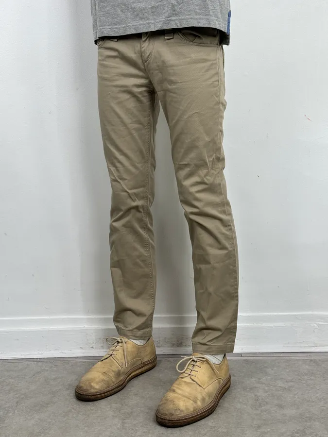 2000s Dolce & Gabbana Beige Cotton Cargo Chinos - Image 4