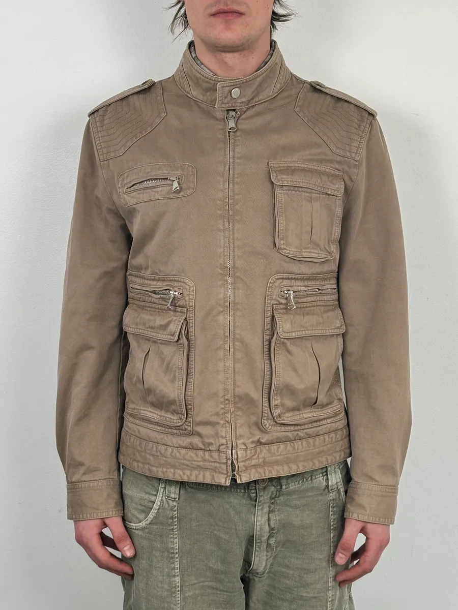 2000s Dolce & Gabbana Beige Multi-Zip Jacket - Image 2