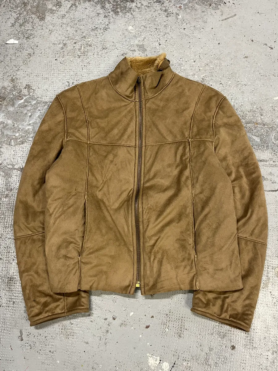 2000s Dolce & Gabbana Beige Shearling Jacket - Image 2