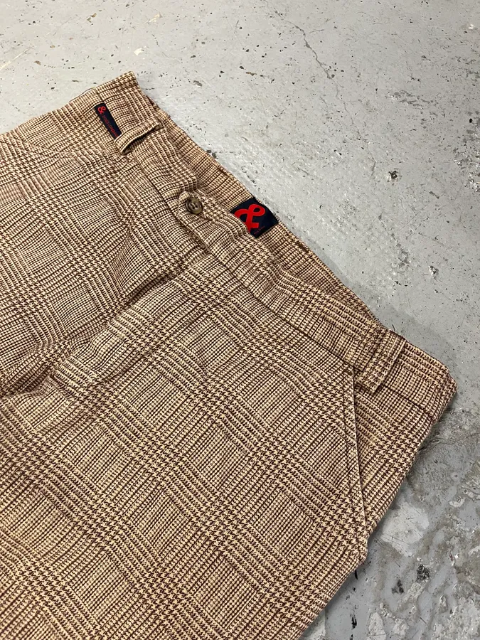 2000s Dolce & Gabbana Beige Tartan Pants - Image 6