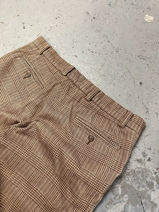 2000s Dolce & Gabbana Beige Tartan Pants - Image 9