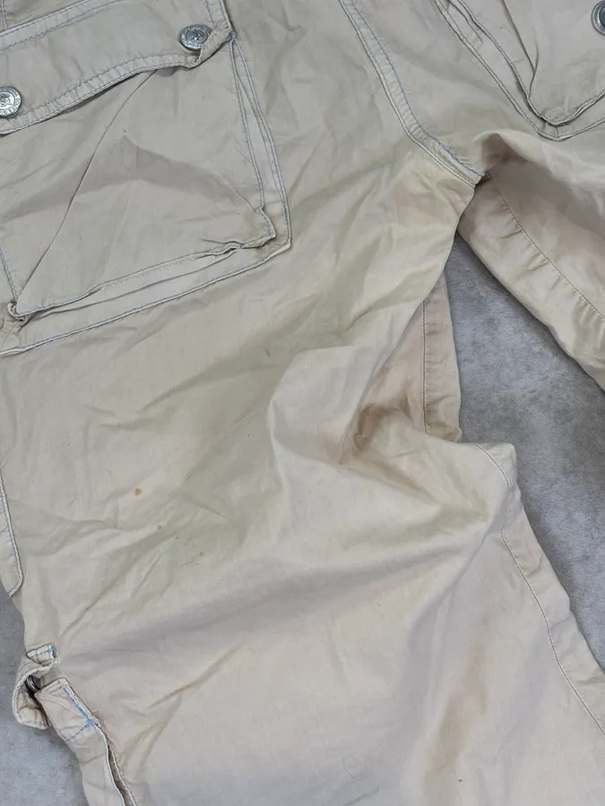 2000s Dolce & Gabbana Beige Utility Cargo Pants - Image 11