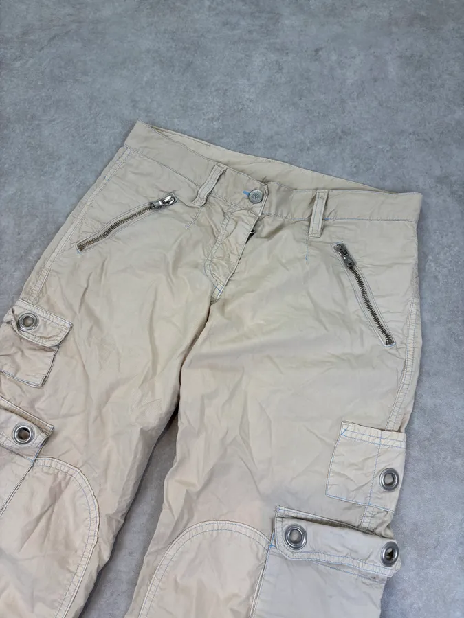 2000s Dolce & Gabbana Beige Utility Cargo Pants - Image 5