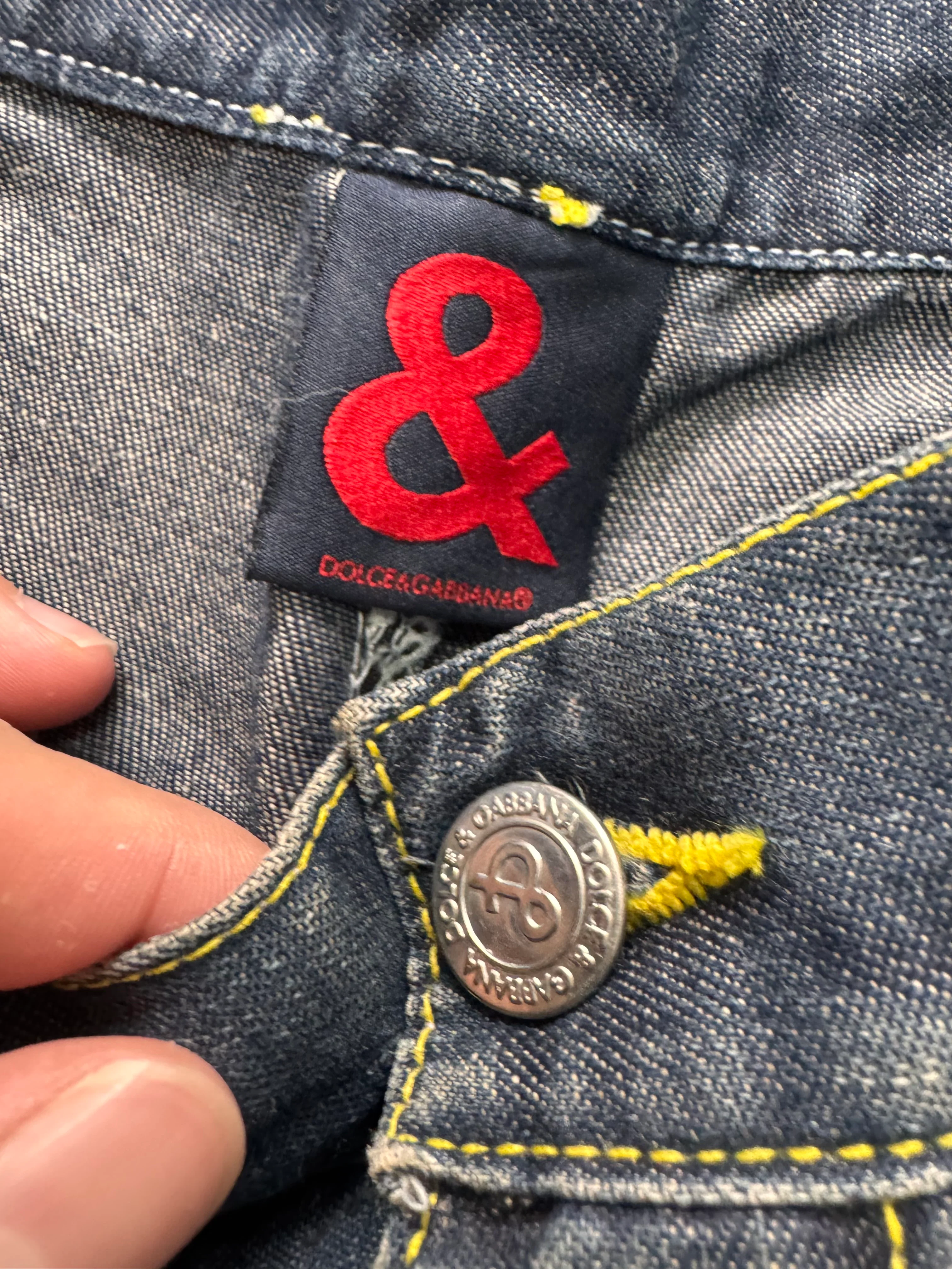 2000s Dolce & Gabbana Biker Cargo Denim Jeans - Image 5