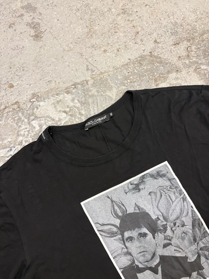 2000s Dolce & Gabbana Black Al Pacino T-Shirt - Image 5