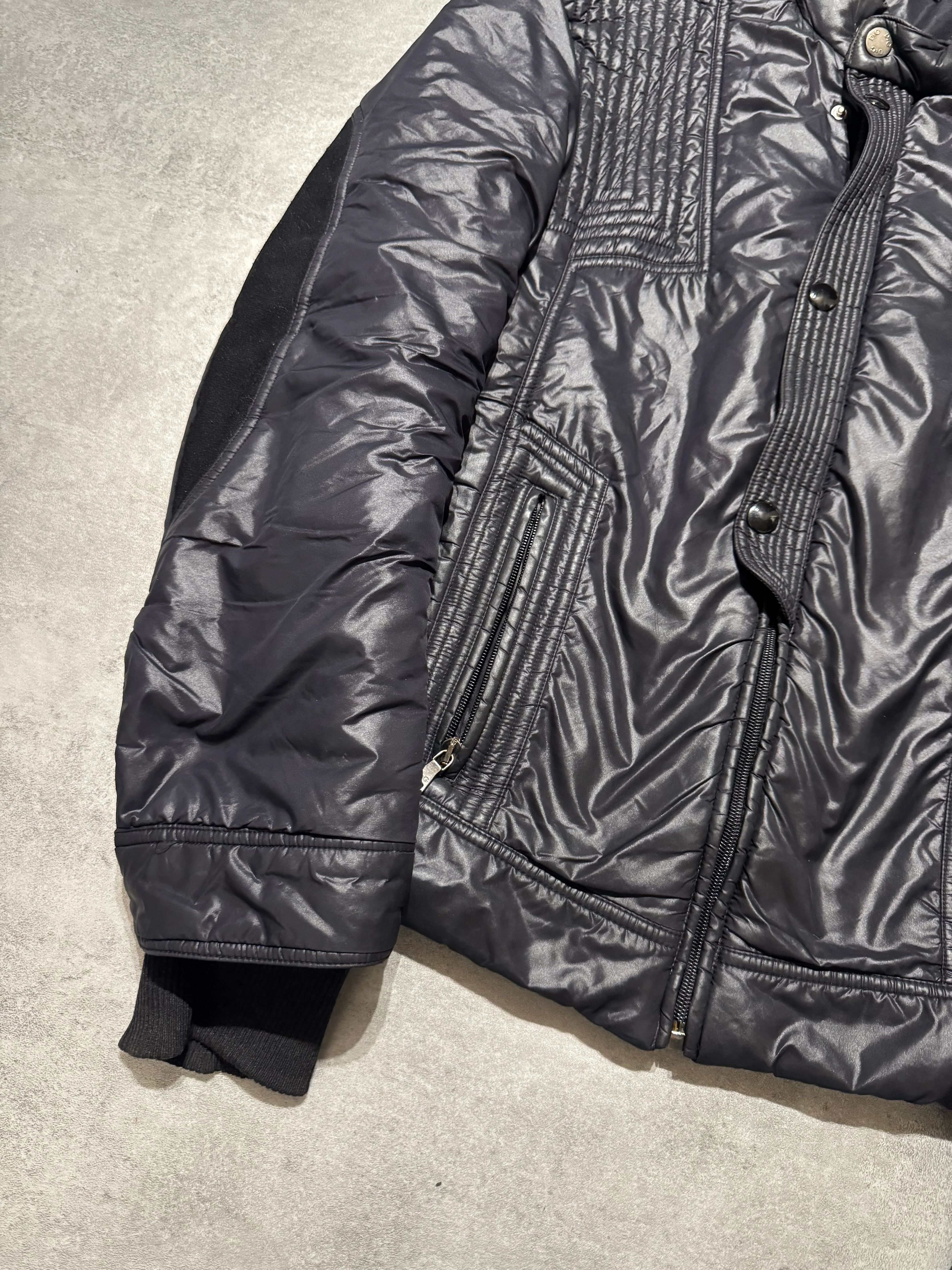 2000s Dolce & Gabbana Black Architect Puffer Jacket - Image 4