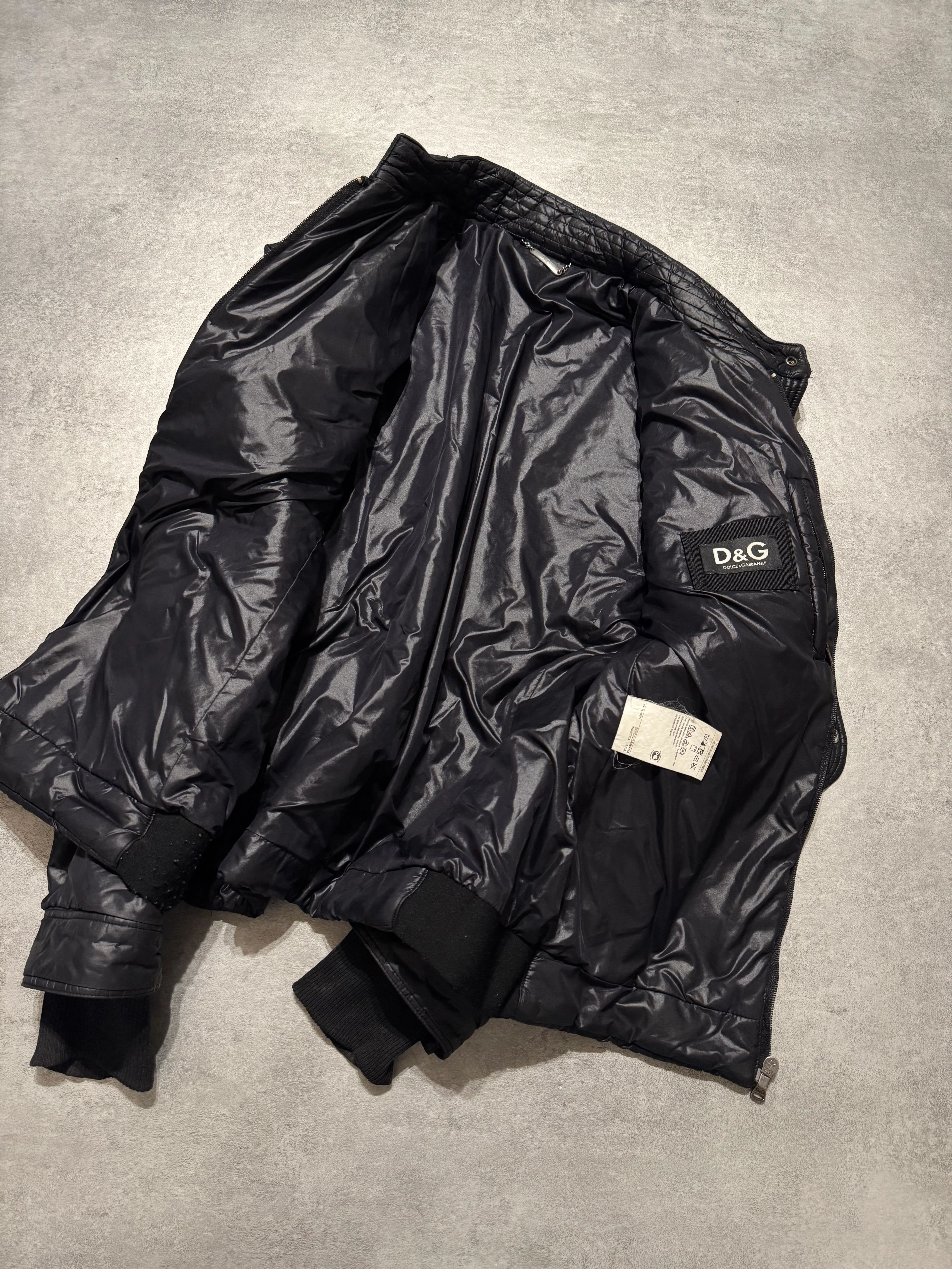 2000s Dolce & Gabbana Black Architect Puffer Jacket - Image 6