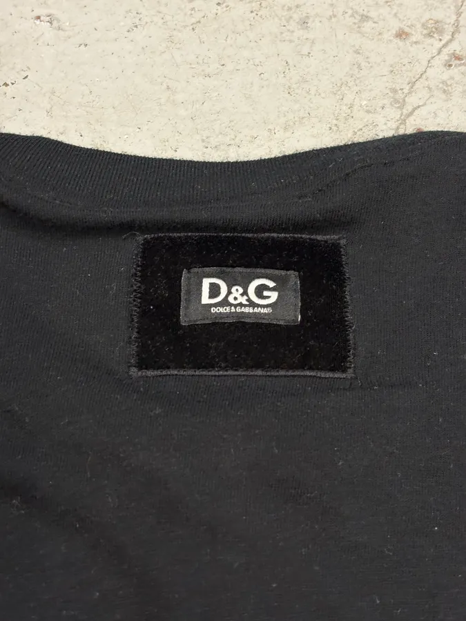 2000s Dolce & Gabbana Black Buttoned Henley Longsleeves - Image 7