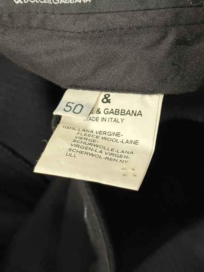 2000s Dolce & Gabbana Black Classy Striped Pants - Image 12