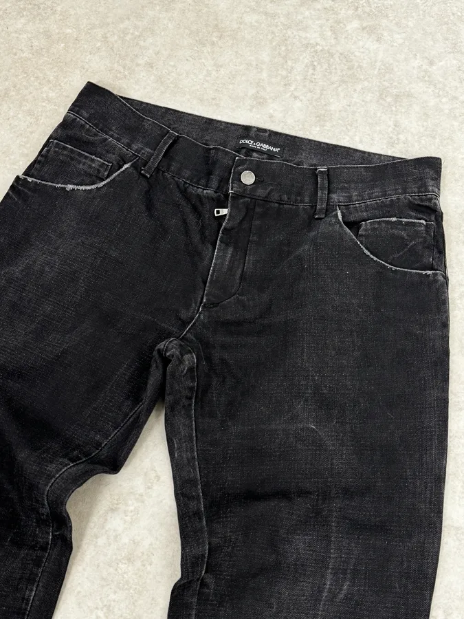 2000s Dolce & Gabbana Black Denim Jeans - Image 6