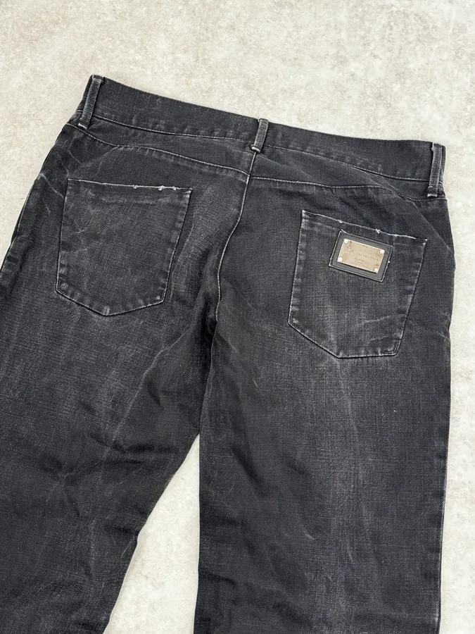 2000s Dolce & Gabbana Black Denim Jeans - Image 7