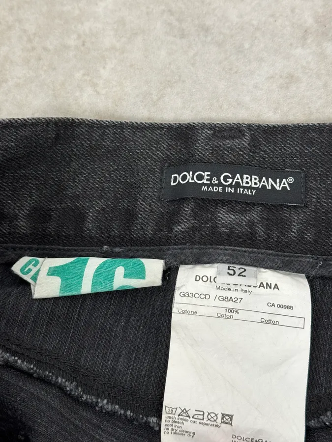2000s Dolce & Gabbana Black Denim Jeans - Image 9