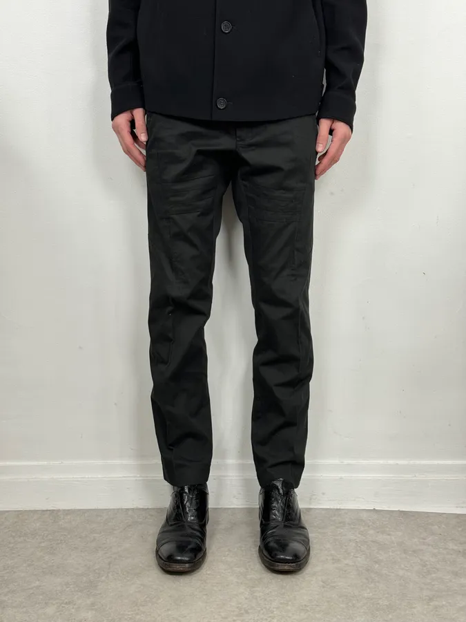 2000s Dolce & Gabbana Black Double Waisted Tailored Pants - Image 2