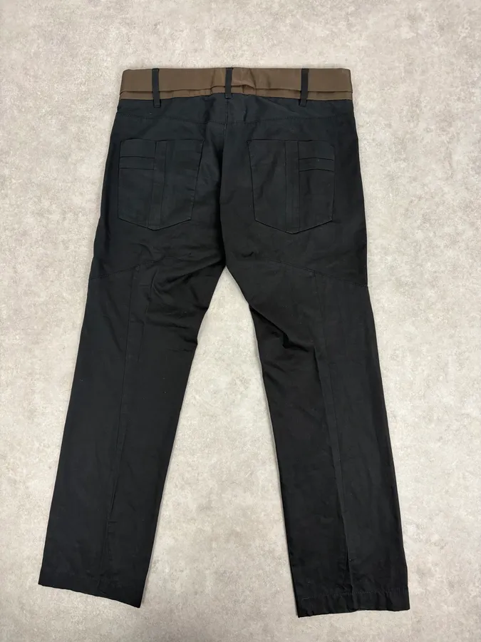 2000s Dolce & Gabbana Black Double Waisted Tailored Pants - Image 6