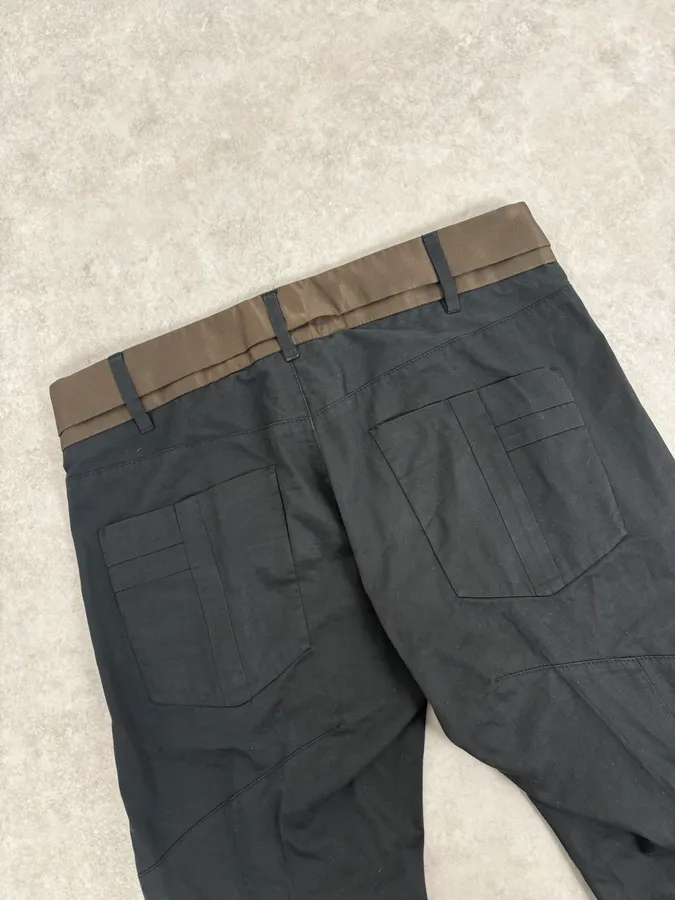 2000s Dolce & Gabbana Black Double Waisted Tailored Pants - Image 7
