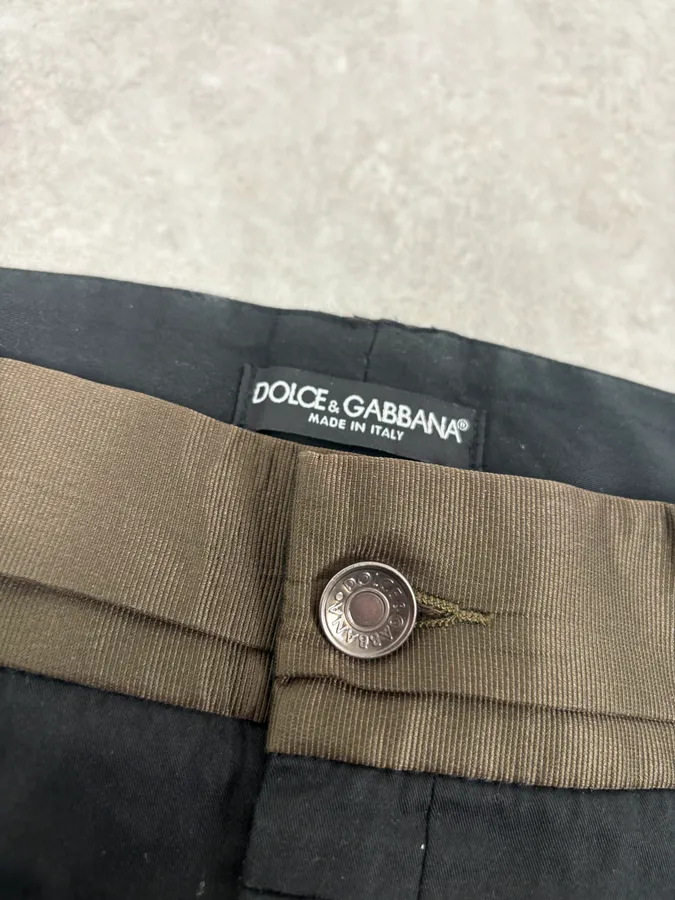 2000s Dolce & Gabbana Black Double Waisted Tailored Pants - Image 8