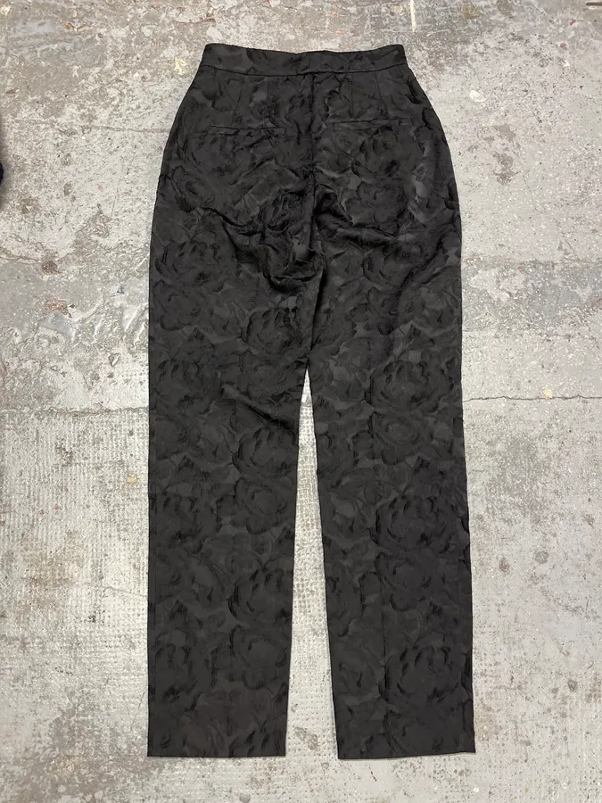 2000s Dolce & Gabbana Black Embroidered Pants - Image 4