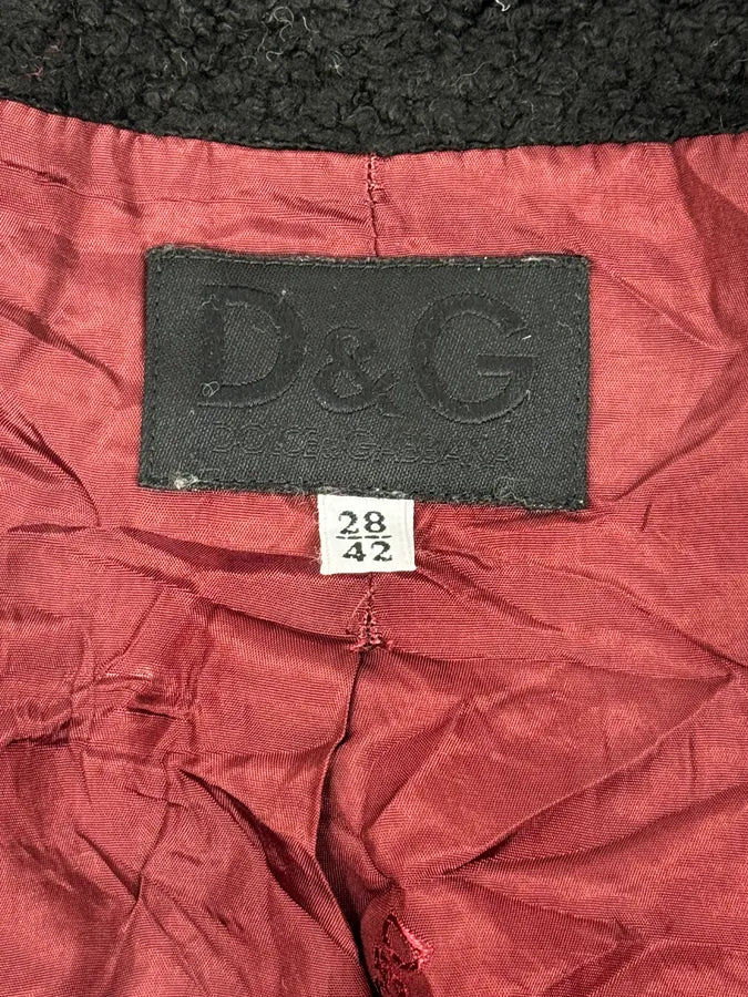 2000s Dolce & Gabbana Black Fur Blazer Jacket - Image 11