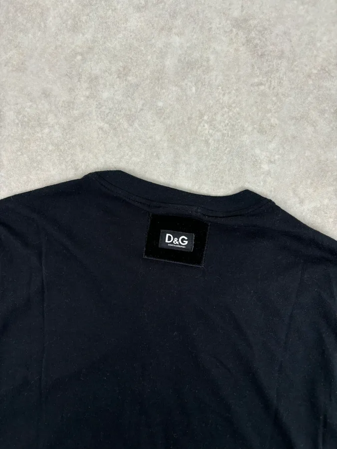 2000s Dolce & Gabbana Black Henley Knit Longsleeve - Image 6