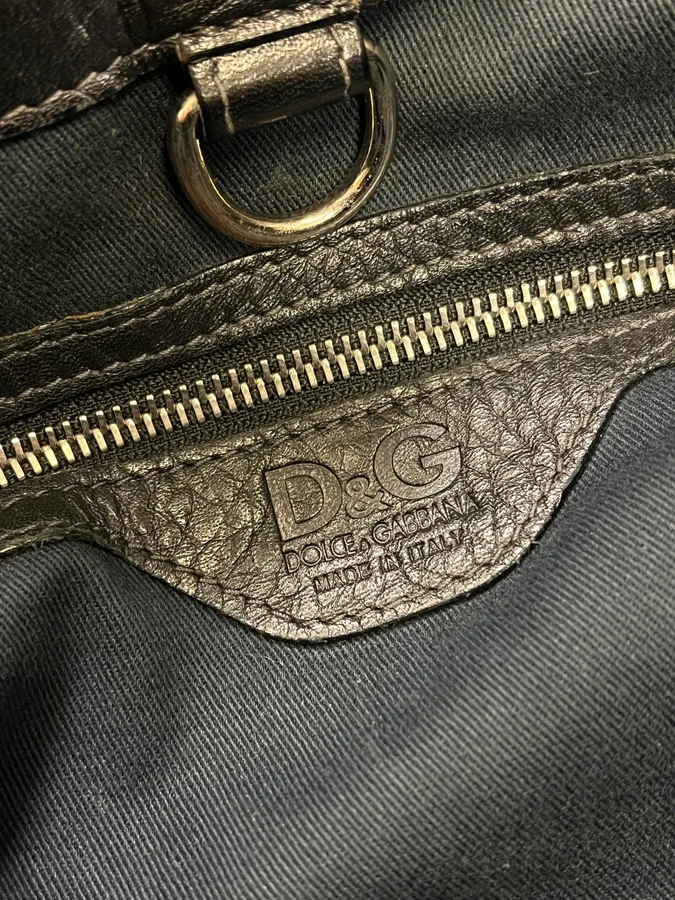 2000s Dolce & Gabbana Black Kati Multi Zips Handle Bag - Image 9