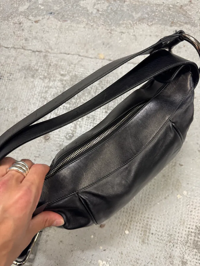 2000s Dolce & Gabbana Black Leather Bag - Image 10