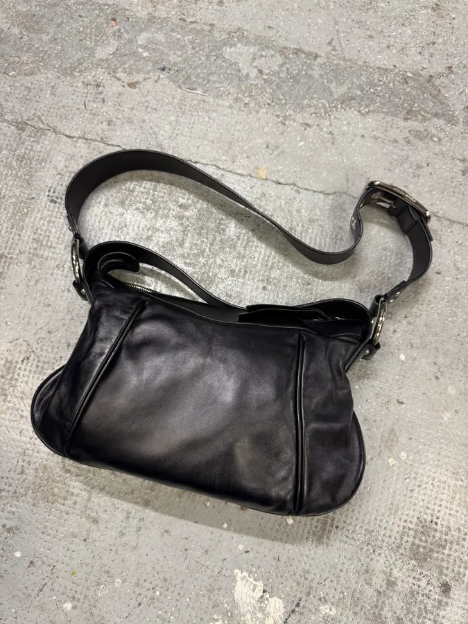 2000s Dolce & Gabbana Black Leather Bag - Image 4