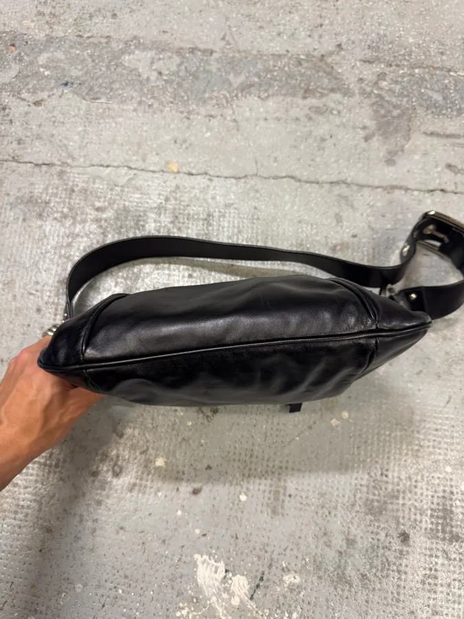 2000s Dolce & Gabbana Black Leather Bag - Image 6