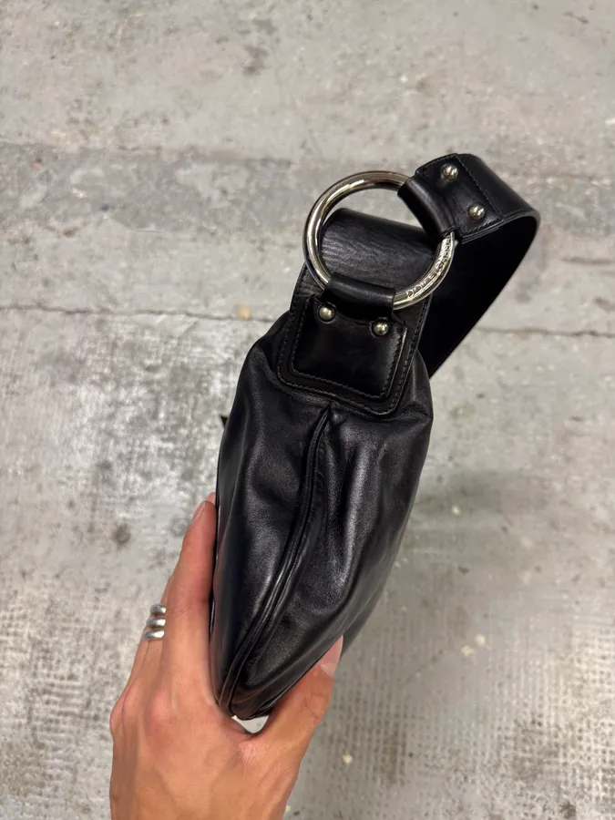 2000s Dolce & Gabbana Black Leather Bag - Image 7